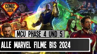 Alle MARVEL FILME bis 2024 – Das sind die Phasen 4 und 5 im MCU onsXreen [upl. by Galateah]