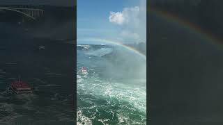 Live Rainbow in Niagara Falls shorts video [upl. by Ainiger]