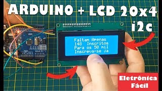 Curso de Arduino  Display de LCD I2C 20 x 4  Eletrônica Fácil [upl. by Naval]