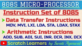 Instruction Sets of 8085Data Transfer InstructionsArithmetic Instructions8085 instructions [upl. by Chic]