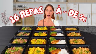 Meal Prep en 2 HEURES  5€ par REPAS  1 semaine HEALTHY amp PETIT BUDGET [upl. by Helen791]