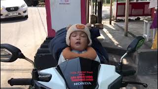 tidur di sepeda motor hajun izza [upl. by Akinahc]