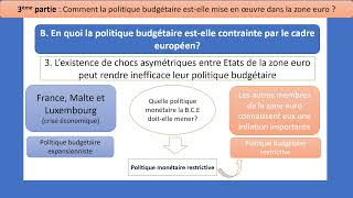 Quelles politiques économiques dans le cadre européen  44 La politique budgétaire [upl. by Felise44]