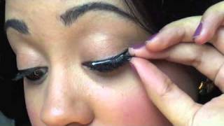 How To Apply False Eyelashes  EASIEST Tutorial [upl. by Yenduhc201]