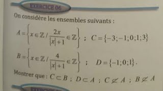 1 Bac SM Ex 6 les ensembles Almoufid [upl. by Clark150]