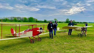 GIANT Curtiss JN Jenny Biplane „the flying circus“ with Gear Engine and Bleriot XL [upl. by Dulla]