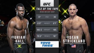 Uriah Hall vs Sean Strickland Full Fight Full HD [upl. by Laszlo]