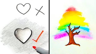 Easy Drawing Tricks Youll Love Creative Drawing Hacks [upl. by Schmitt]