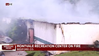 Montvale Recreation Center on fire [upl. by Nipsirc]