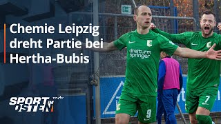 Chemie Leipzig dreht Partie bei HerthaBubis  Sport im Osten  MDR [upl. by Nairrot]