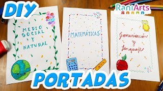 DIY HAZ PORTADAS  CARÁTULAS FÁCILES PARA TUS CUADERNOS [upl. by Narayan]