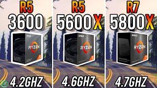 Ryzen 5 3600 vs Ryzen 5 5600X vs Ryzen 7 5800X  Tested in 2023 [upl. by Stauder]