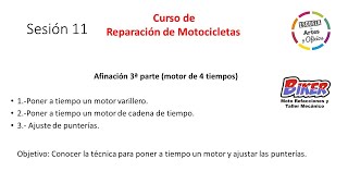 Sesión 11 Poner a tiempo un motor y ajuste de punterías [upl. by Aneema]