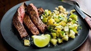 Steak with TomatilloPineapple Salsa  Melissa Clark Cooking [upl. by Eugenio]