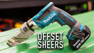 NEW Makita 18v Brushless Offset Metal Sheers [upl. by Ahsinet]