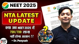 🔴NTA latest update  changes in NEET 2025 Paper pattern😨 neet2025 ntalatestupdate neet update [upl. by Aneetsyrk523]