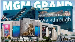 MGM Grand Las Vegas walkthrough 2023 4k [upl. by Anelad798]