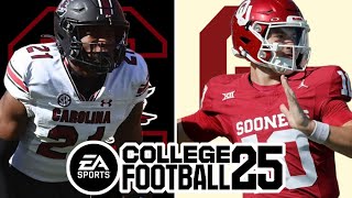 South Carolina at Oklahoma  Week 8 Simulation EA College Football 25 [upl. by Ackler]