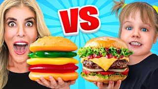 Gummy Food Vs Real Food Challenge [upl. by Harolda]