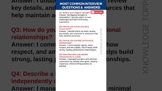 4 Most Common Job Interview Questions and Answers [upl. by Dloraj]