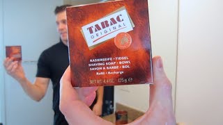 Tabac Shaving Soap  Shave Review [upl. by Lindsy]