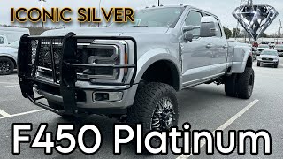 ICONIC Silver 2024 Ford F450 Platinum 56” Kelderman Air Ride LIFTEDReserve Edition [upl. by Lennon]