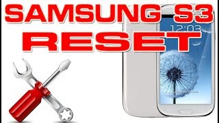 Samsung Galaxy S3 I9300 hard reset  4K [upl. by Lilian]