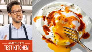 This Dish Will Change the Way You Eat Poached Eggs  Çılbır Turkish Poached Eggs [upl. by Mcclish]