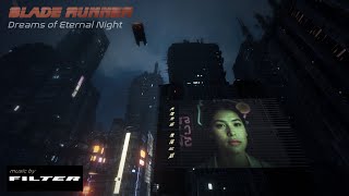 Blade Runner  DREAMS OF ETERNAL NIGHT  Audio amp Visual AMBIENCE for study amp relaxation  8 Hours [upl. by Douglass]