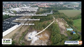 Schornstein Sprengung Neustadt TVF 25092019 [upl. by Airb]