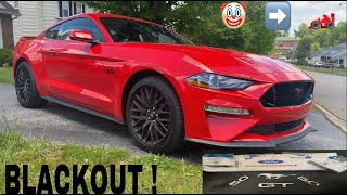 Blacking out 2019 Mustang GT [upl. by Stan]