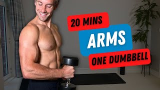 20 MIN ARMS WORKOUT  One Dumbbell ONLY Biceps amp Triceps Killer [upl. by Apoor]