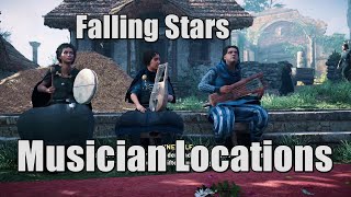 AC Creed Valhalla musicians Where to find Ysane Cynewulf and Kitt in Lunden Falling Stars [upl. by Zerep]