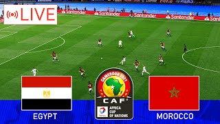 مصر ضد المغرب  EGYPT vs MOROCCO  MATCH LIVE FULL MATCH HD  Africa Cup of Nations 2022  PES 2021 [upl. by Atteirneh506]