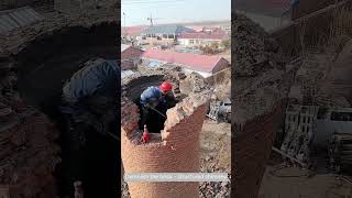 Demolish the brick  structured chimney [upl. by Nolur]