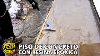 Piso De Concreto Con Resina Epoxica Marmoleado [upl. by Ike710]