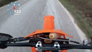 TOP SPEED KTM SX 125 Motard  0100 [upl. by Eylrac]