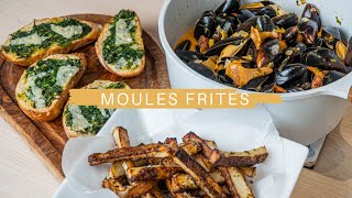 MOULES FRITES  Med ovnbagte fritter og urtebrød  Jacob Jørgsholm [upl. by Skippie]