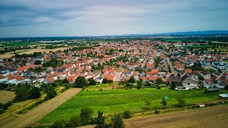 Römerberg Ortsteil Heiligenstein von oben 4k [upl. by Sira]