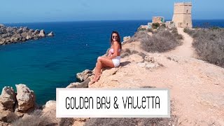 GOLDEN BAY amp VALLETTA TOUR MALTA  Laura Ponticorvo  VLOG 244 [upl. by Aynatal]