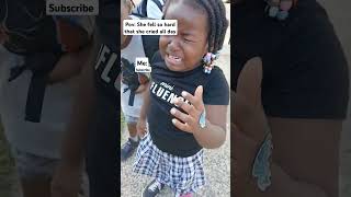 She fell from the stairs viralvideo funny baby shorts school [upl. by Enomar861]