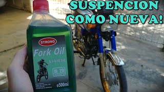 Cambiando El Aceite De Suspensión ✓ SUZUKI AX100 [upl. by Esli878]