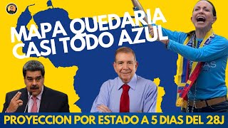 MAPA DE VENEZUELA QUEDARIA casi TODO AZUL el 28 de JULIO con una gran VICTORIA DE EDMUNDO [upl. by Nole]