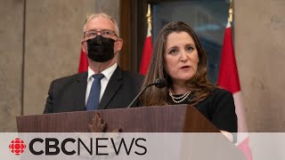 Banks have started to freeze accounts linked to Ottawa protests federal government says [upl. by Nived]