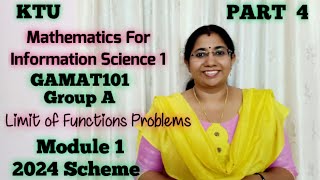 Limit of FunctionsMathematics for Information Science1GAMAT101 GroupASem1 2024  KTU Math Part4 [upl. by Esertal]