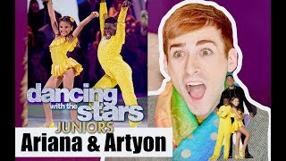 Dance Coach Reacts to ARIANA amp ARTYON DWTS JR ALL DANCES [upl. by Heinrick]