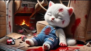 Kitten Drives Car off Cliff🚘  Parental Mistake😿kittencataifelinecutecat [upl. by Nereil420]