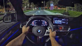 2022 BMW X3 M40i POV Night Drive 3D AudioASMR [upl. by Teraj]