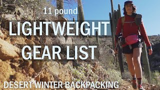 Lightweight Backpacking Gear List 11 lb  5 kg [upl. by Hacker708]