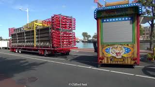 Kermis Alkmaar 2023 Transport en opbouw Deel 3 [upl. by Yramesor]